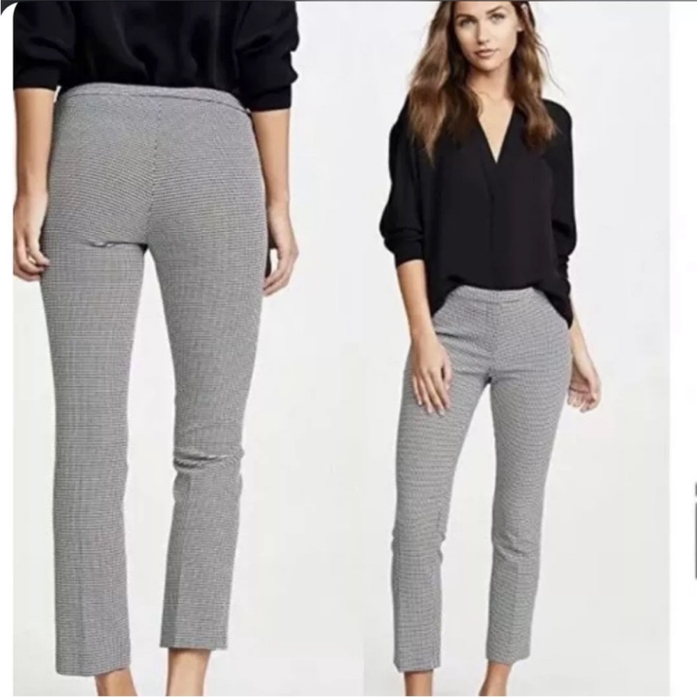 Theory Classic Skinny Pant Black/Ivory Houndstooth Size 6